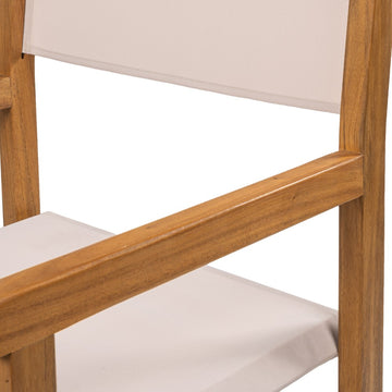 Cukor Classic Vintage Outdoor Acacia Wood Folding Director Chair with Canvas Seat - JONATHAN Y
